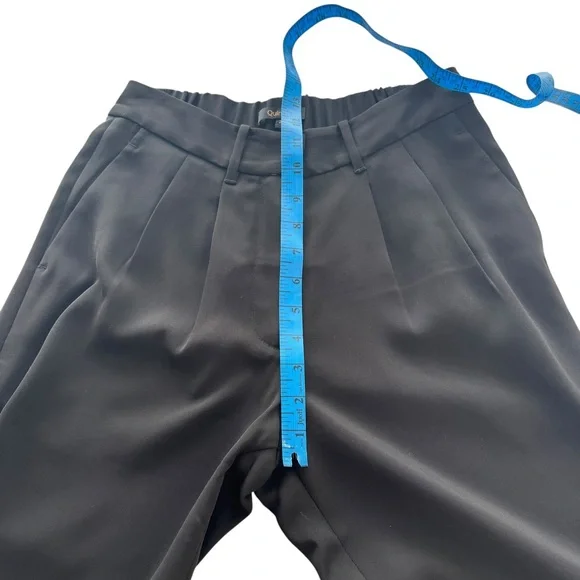 Quince Stretch Crepe Pleated Wide Leg Pants Elastic Career Trouser Work Pants 2 - Picture 15 of 16